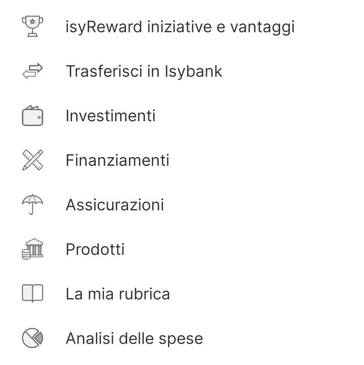 servizi di isybank